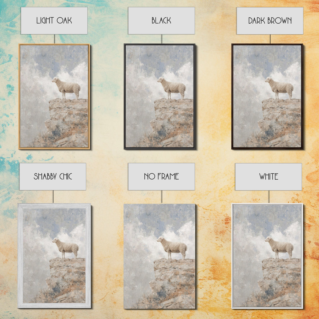 Horizon Grace, Framed Canvas Print, Christian Wall Art, Christian Art Canvas, Minimalist Christian Art, Pastoral Scenery, Christian Art Wor