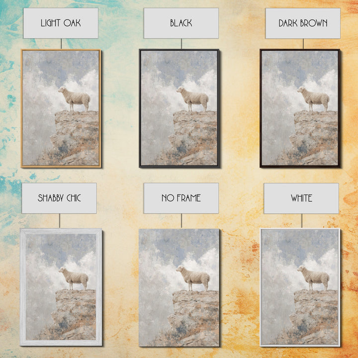 Horizon Grace, Framed Canvas Print, Christian Wall Art, Christian Art Canvas, Minimalist Christian Art, Pastoral Scenery, Christian Art Wor