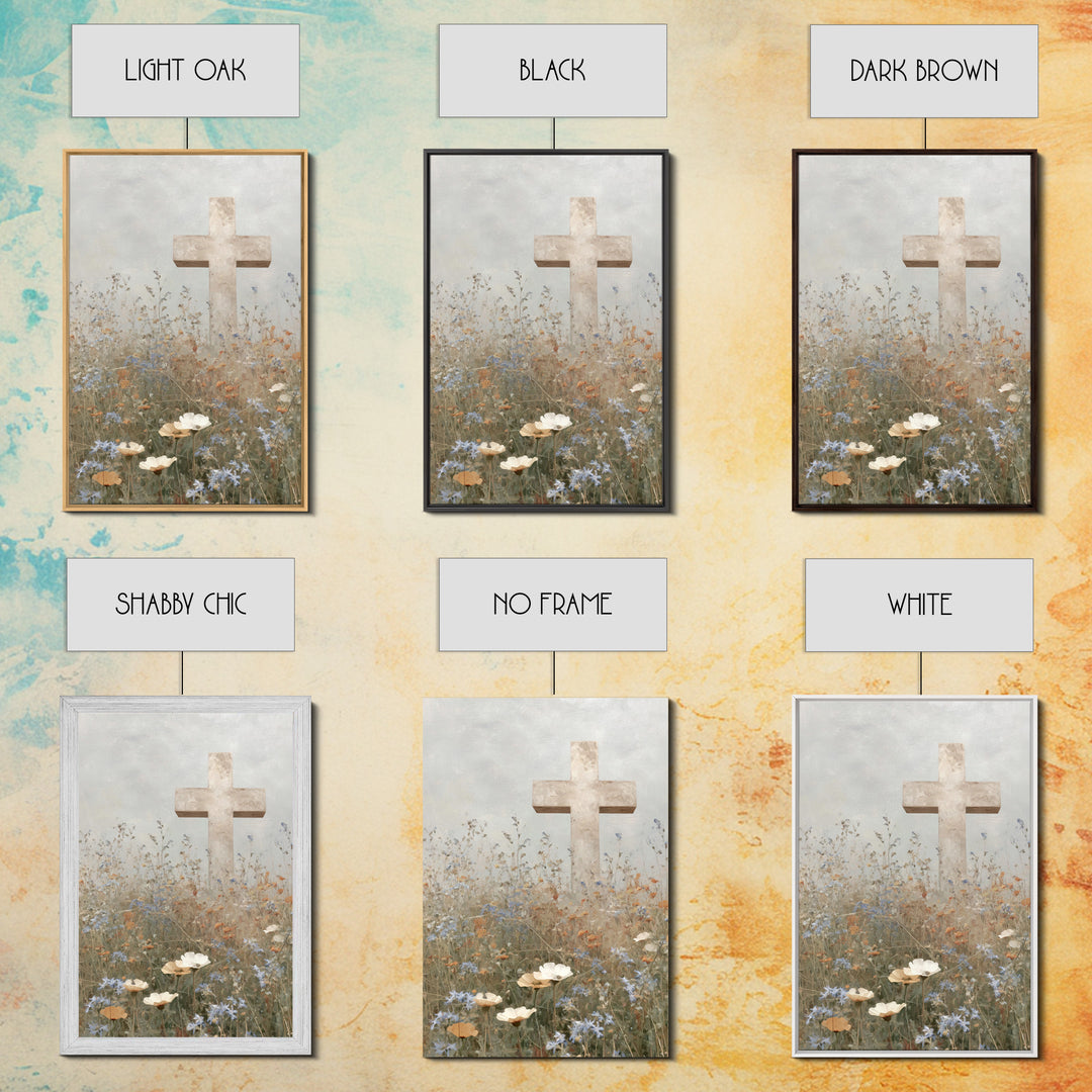 Garden Of Hope – Framed Canvas Print – Christian Wall Art – Christian Art Canvas – Christian Art Work – Christian Decor – Minimalist Christ