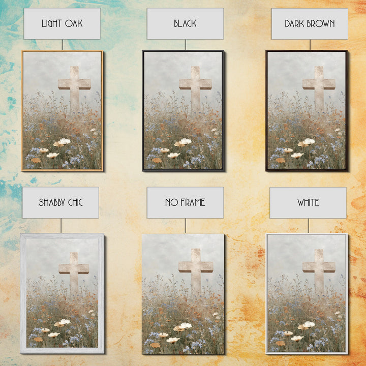 Garden Of Hope – Framed Canvas Print – Christian Wall Art – Christian Art Canvas – Christian Art Work – Christian Decor – Minimalist Christ