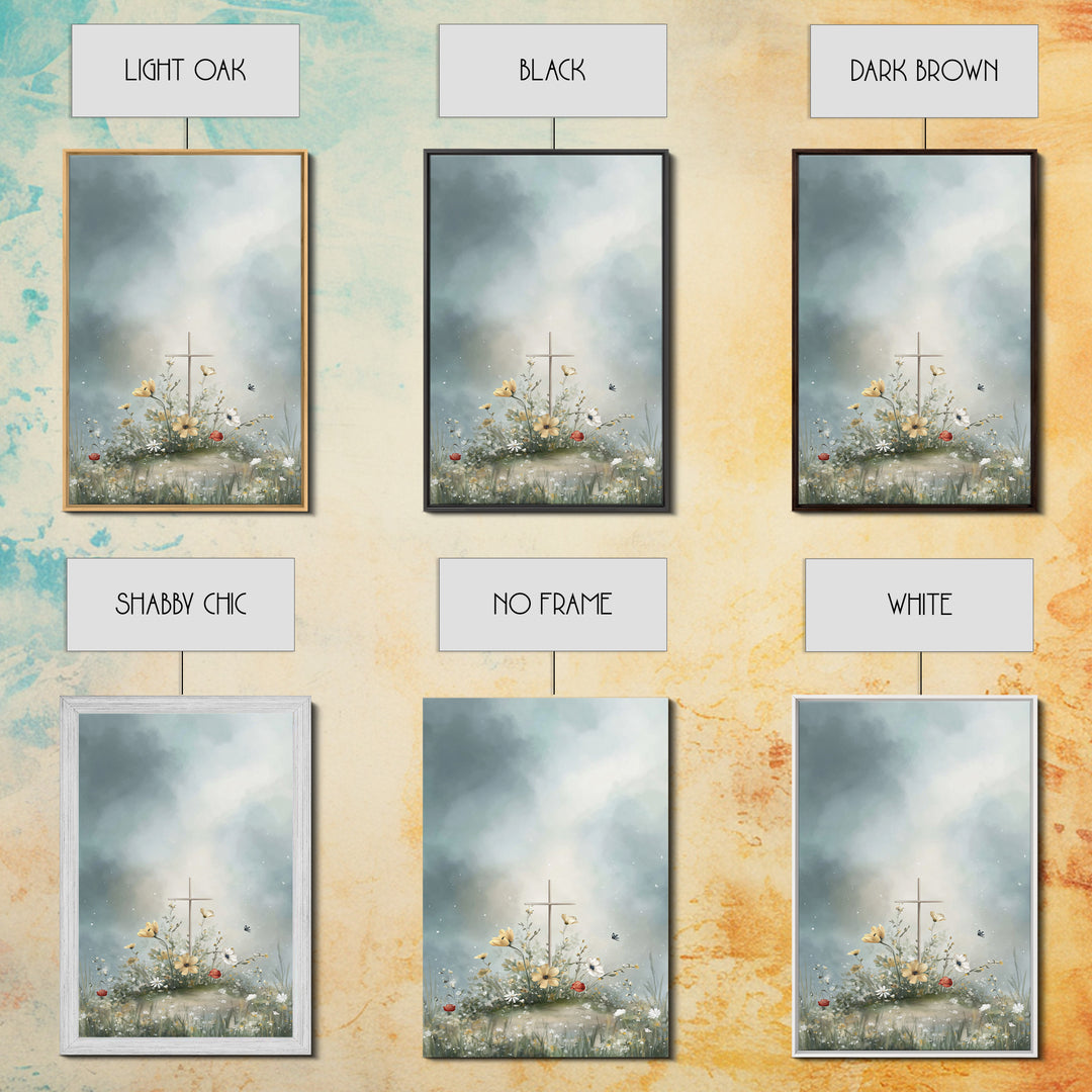 Heaven’s Bloom | Framed Canvas Print | Christian Wall Art | Christian Art Canvas | Christian Art Print | Christian Art Work | Subtle Christ