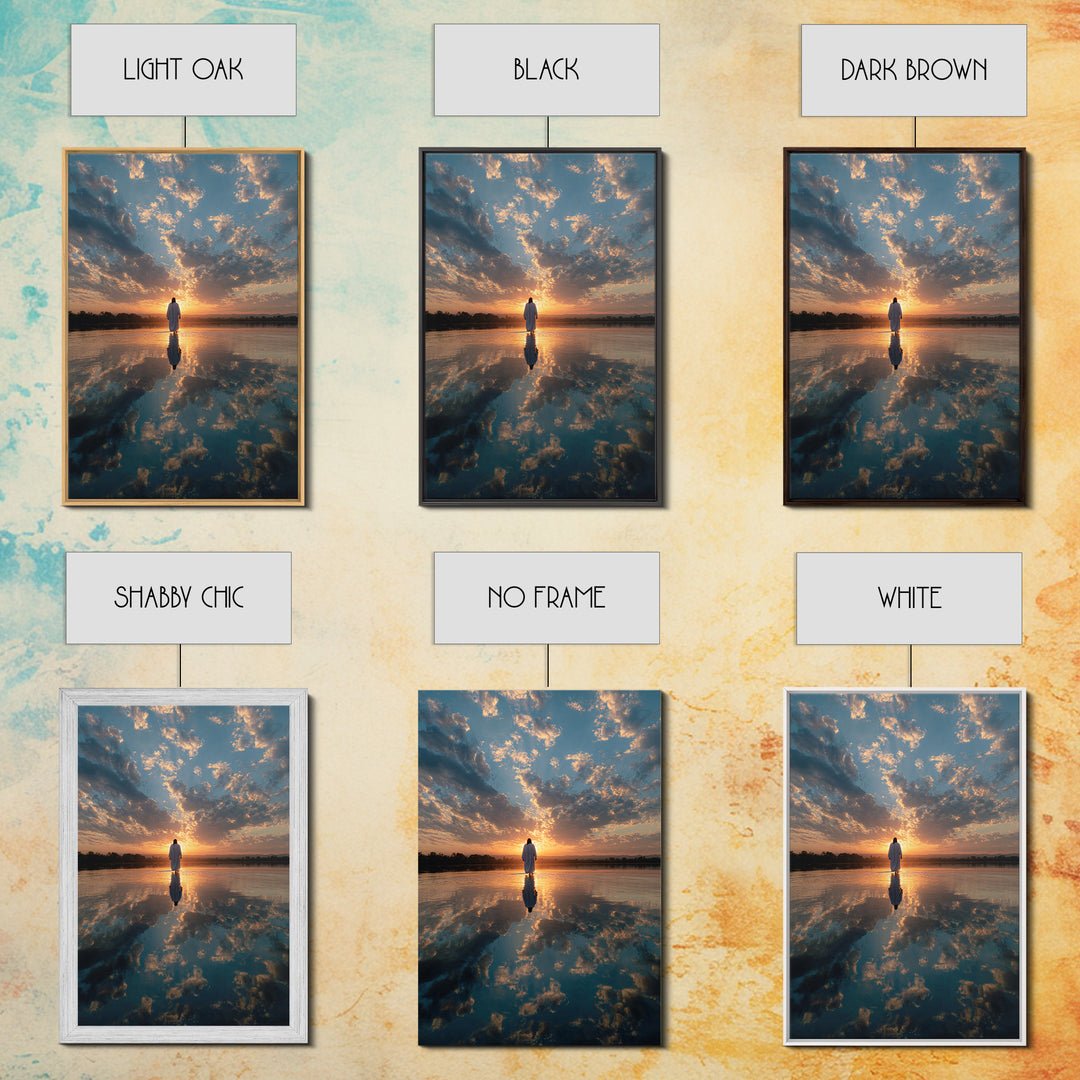 Heavenly Horizon – Framed Canvas Print – Christian Wall Art – Jesus Canvas Art – Christian Art Canvas – Christian Art Print – Modern Christ