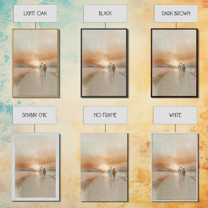 Sacred Sunset Road – Framed Canvas Print – Christian Wall Art – Christian Art Canvas – Jesus Painting – Modern Christian Art – Christian Ch