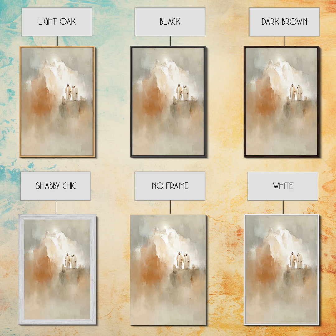 Transfiguration Light Sky – Framed Canvas Print – Christian Art Canvas – Christian Wall Art – Jesus Painting – Large Christian Painting – C
