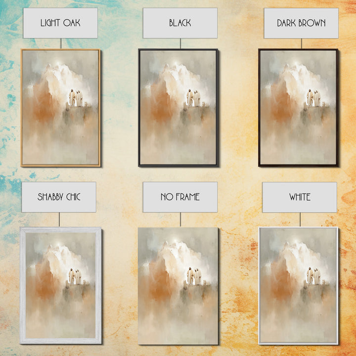Transfiguration Light Sky – Framed Canvas Print – Christian Art Canvas – Christian Wall Art – Jesus Painting – Large Christian Painting – C