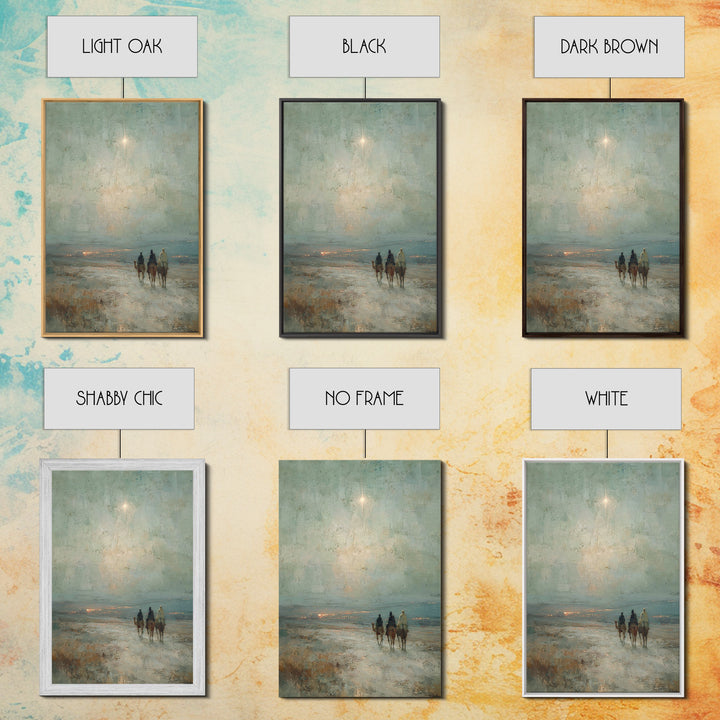 Night Caravan – Framed Canvas Print – Jesus Painting – Christian Wall Art – Christian Christmas Art – Christian Art Canvas
