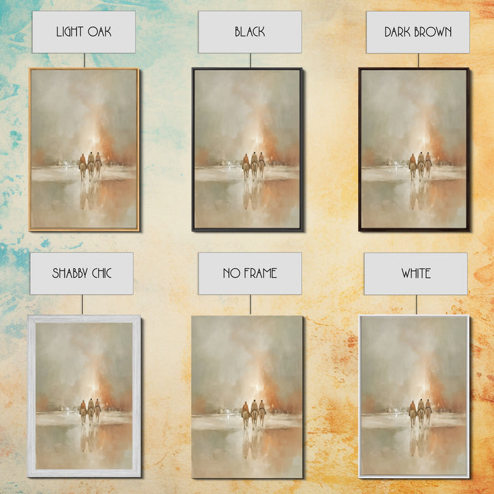 Wandering Light – Framed Canvas Print – Jesus Painting – Christian Art Canvas – Christian Christmas Art – Christian Wall Art