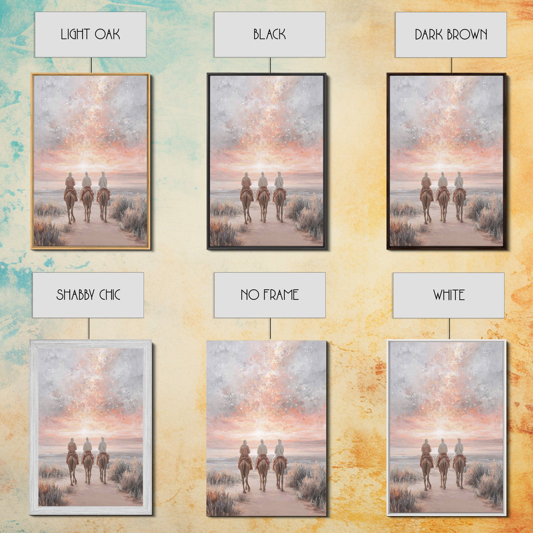 Dawn Promise – Framed Canvas Print – Christian Christmas Art – Jesus Painting – Christian Art Canvas – Christian Wall Art