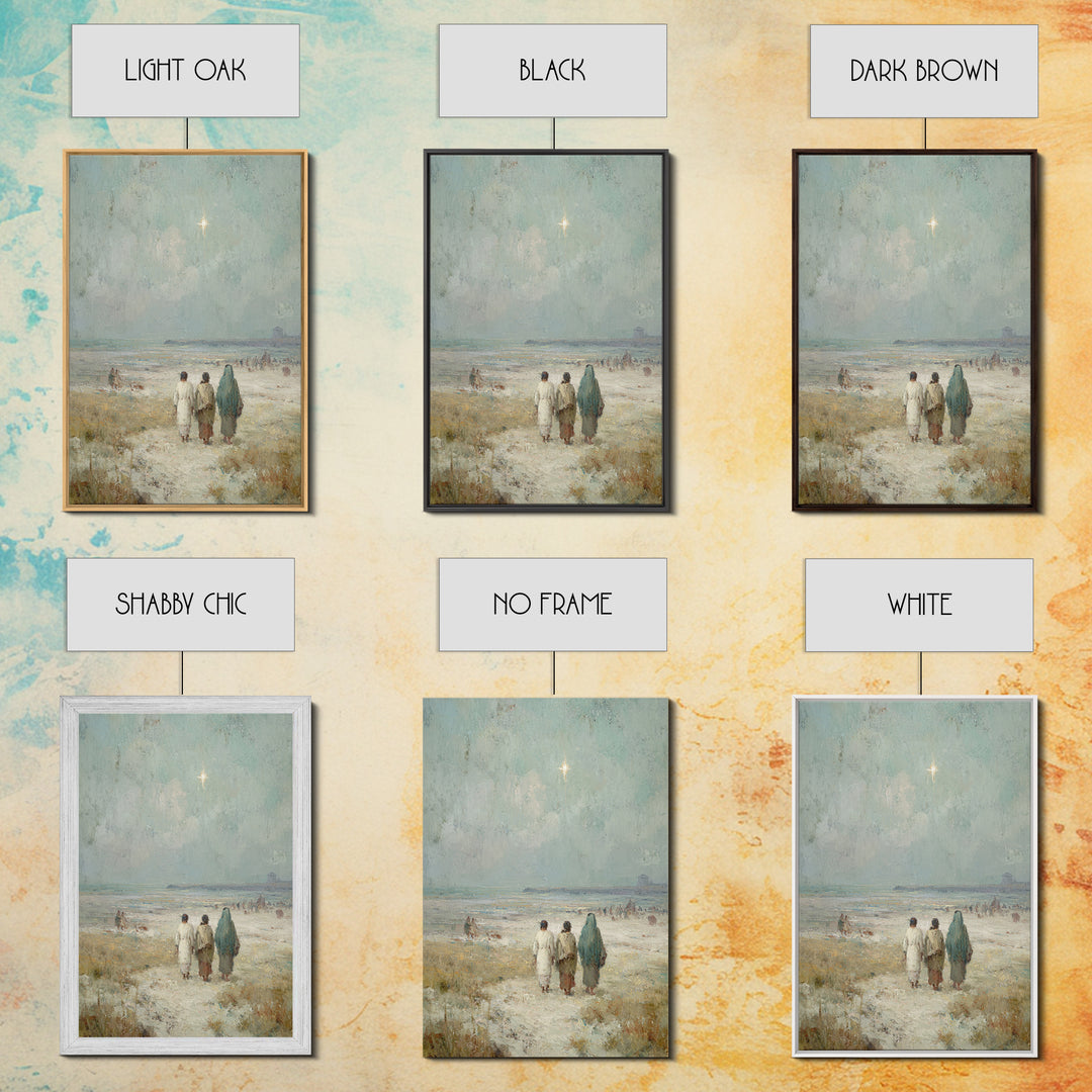 Pilgrims Of Hope – Framed Canvas Print – Christmas Art – Christian Wall Art – Jesus Painting – Christian Art Canvas – Christian Christmas A