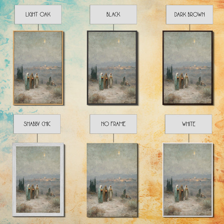 Pilgrims United – Framed Canvas Print – Christian Art Canvas – Christian Christmas Art – Christian Wall Art – Jesus Painting – Christmas Ar