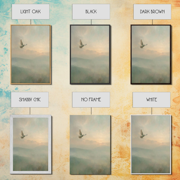 Gentle Flight – Framed Canvas Print – Christian Wall Art – Christian Art Canvas – Christian Art Print – Subtle Christian Art – Minimalist C