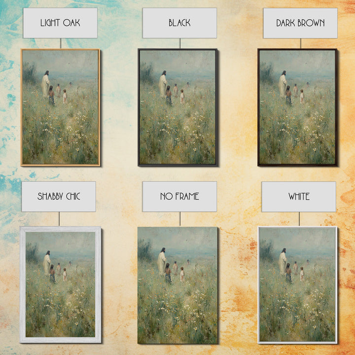 Meadow Of Joy – Framed Canvas Print – Christian Wall Art – Christian Art Canvas – Vintage Christian Art – Christian Gift – Christian Painti