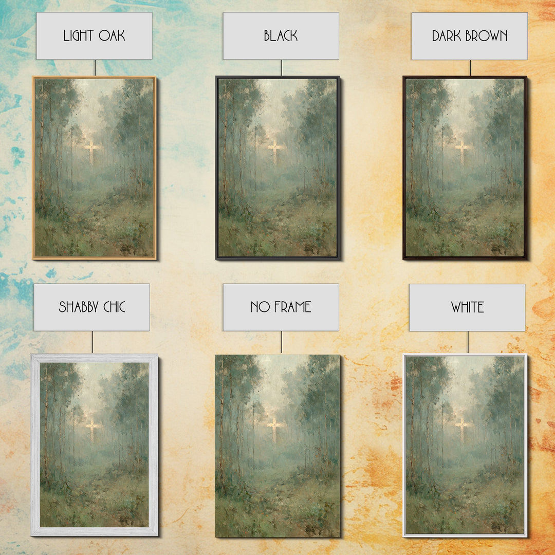 Forest Of Mercy – Framed Canvas Print – Christian Painting – Christian Wall Art – Christian Art Canvas – Moody Christian Art – Unique Chris