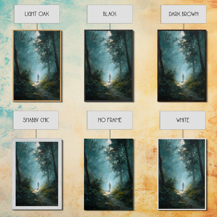 Path Of Light – Framed Canvas Print – Christian Wall Art – Jesus Painting – Christian Art Canvas – Moody Christian Art – Large Christian Pa