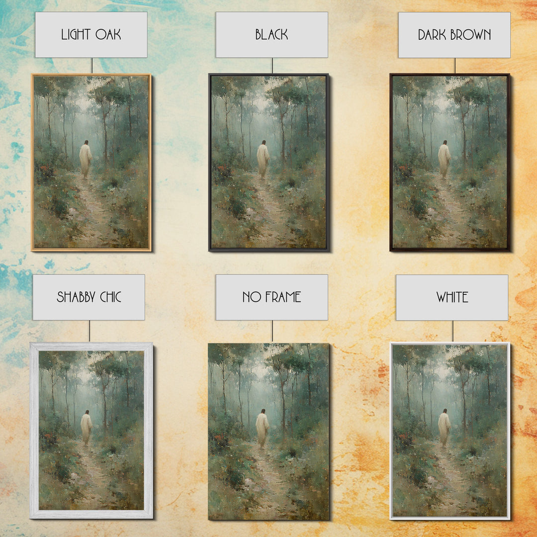 Autumn Reverence – Framed Canvas Print – Christian Art Canvas – Christian Wall Art – Jesus Painting – Unique Christian Art – Large Christia