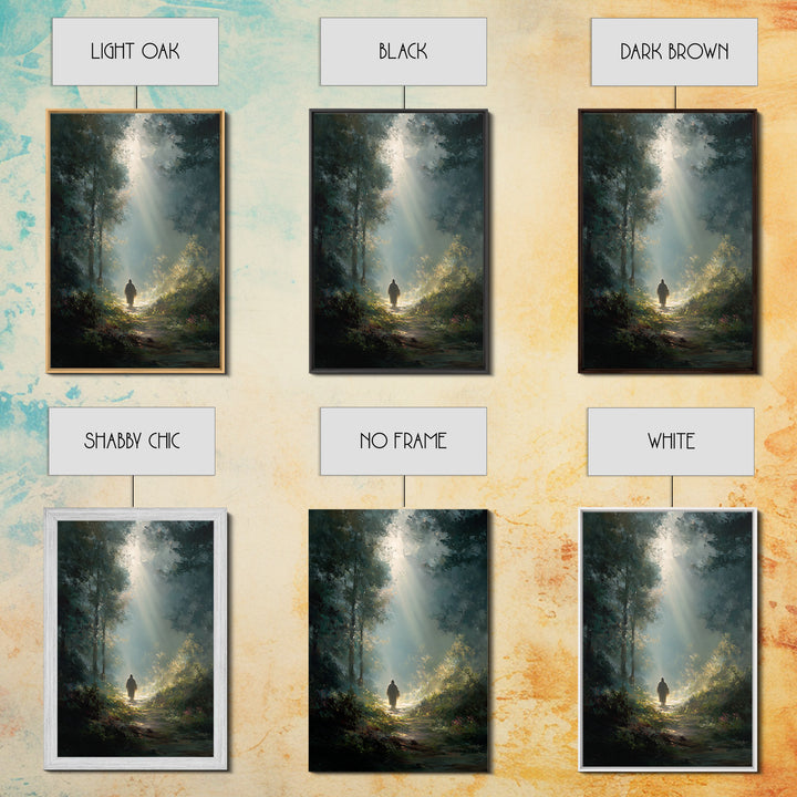 Dawn Of Peace – Framed Canvas Print – Christian Art Canvas – Christian Wall Art – Jesus Painting – Modern Christian Painting – Moody Christ