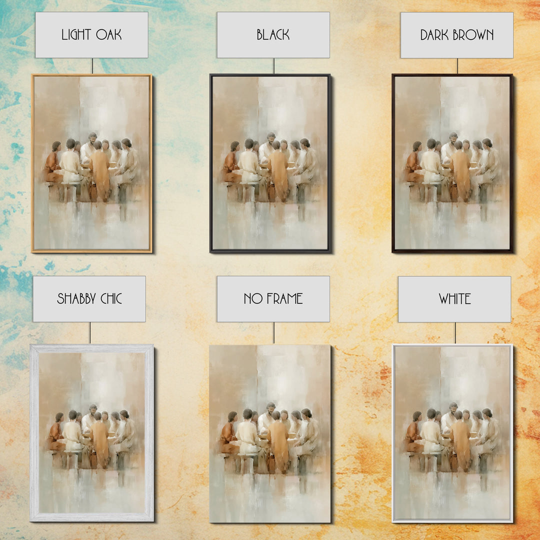 Soft Communion – Framed Canvas Print – Christian Art Canvas – Christian Paintings – Minimalist Christian Art – Christian Wall Art – Christi