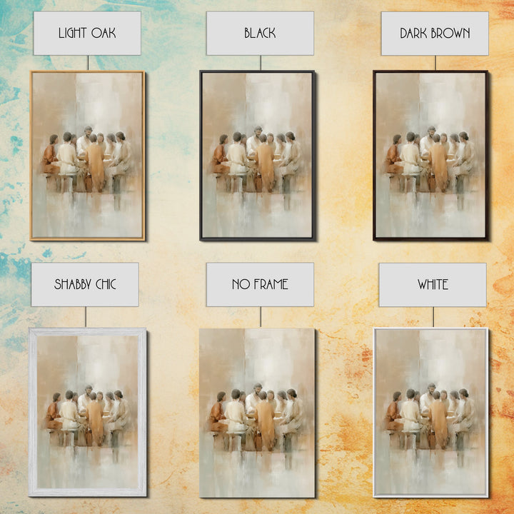Soft Communion – Framed Canvas Print – Christian Art Canvas – Christian Paintings – Minimalist Christian Art – Christian Wall Art – Christi