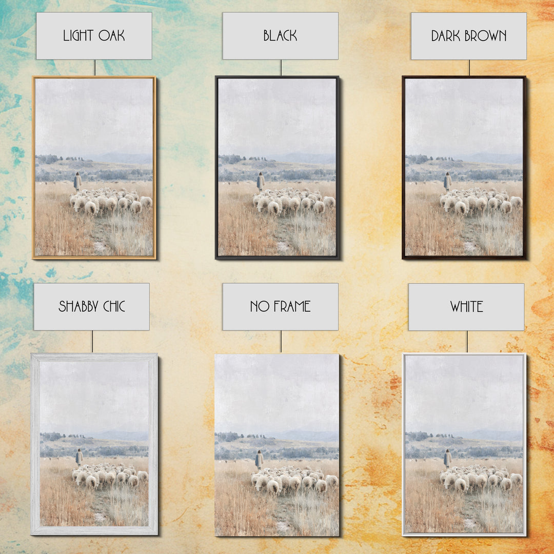 Field Of Promise – Framed Canvas Print – Christian Wall Art – Christian Art Print – Jesus Painting – Subtle Christian Art – Christian Decor