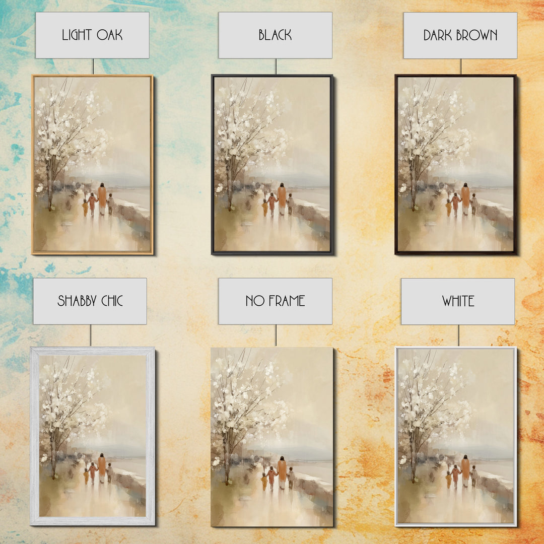 Blossoms Of Mercy – Framed Canvas Print – Christian Art Canvas – Christian Wall Art – Jesus Painting – Christmas Art