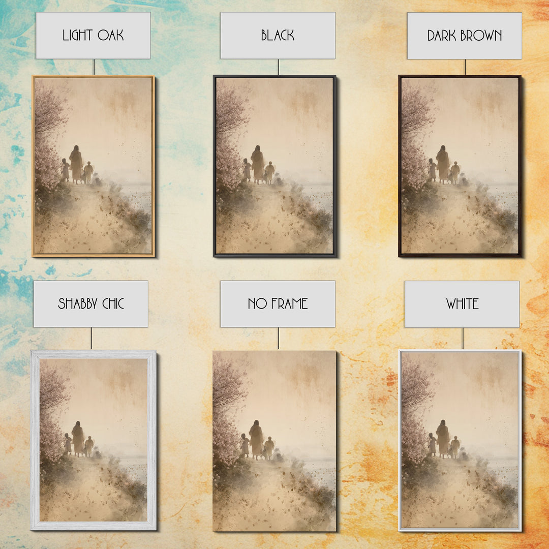 Eternal Walk | Framed Canvas Print | Jesus Painting | Christian Wall Art | Christian Art Canvas | Christian Gift Ideas