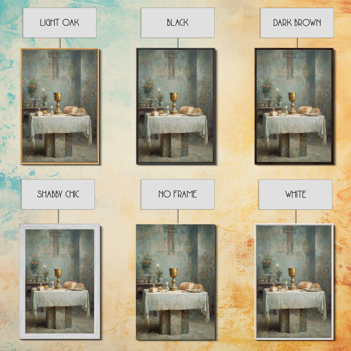 Table Of Grace | Framed Canvas Print | Christian Art Canvas | Christian Wall Art | Vintage Christian Art | Christian Art Gift