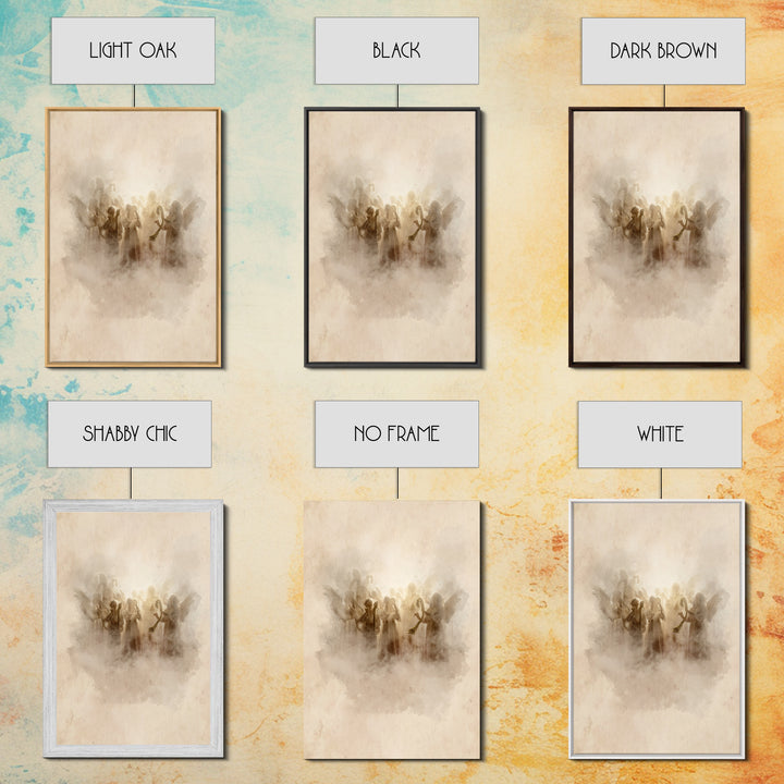 Heavenly Chorus – Framed Canvas Print – Christian Wall Art – Jesus Painting – Christian Art Canvas – Christian Decor – Christian Gift