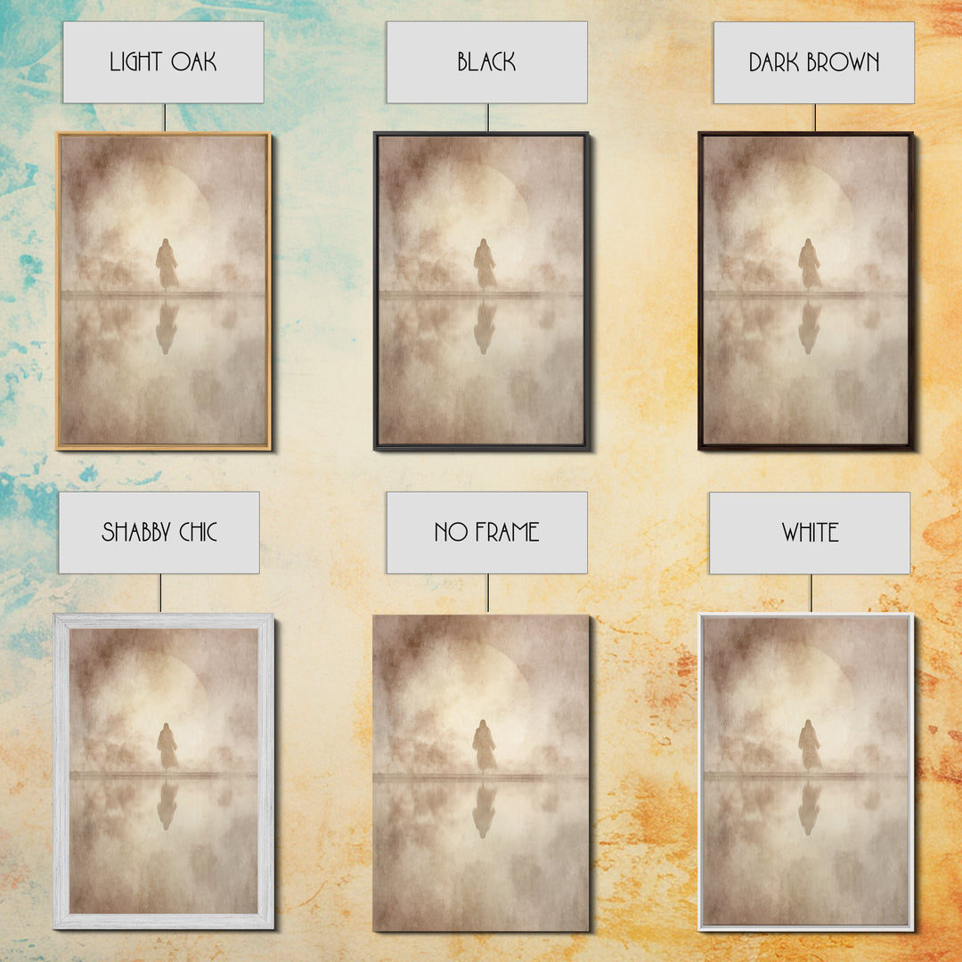 Sacred Horizon – Framed Canvas Print – Jesus Painting – Christian Wall Art – Christian Art Canvas – Christian Gift – Christian Decor