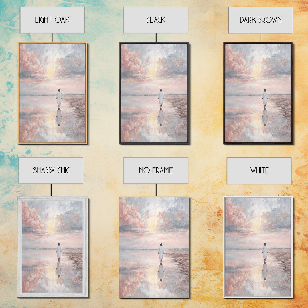 Dawn of Peace, Framed Canvas Print, Jesus Painting, Christian Decor, Christian Gift, Christian Art Canvas, Christian Wall Art