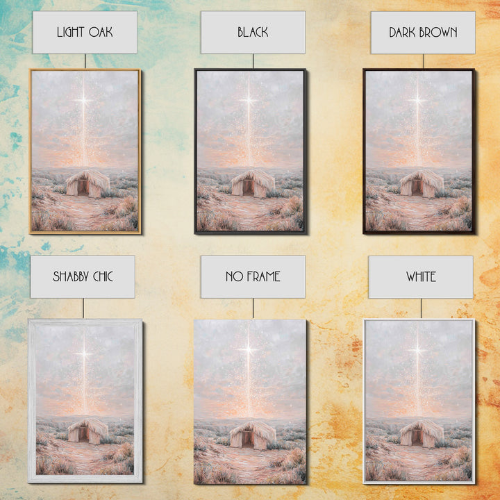 Dawn Of Hope, Framed Canvas Print, Christian Wall Art, Christmas Canvas Wall Art, Unique Christian Art, Jesus Painting, Christian Gift Idea