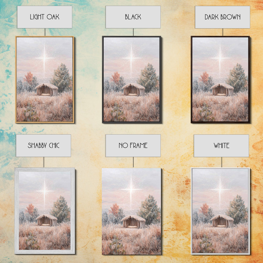 Promise Meadow, Framed Canvas Print, Christian Christmas Art, Christian Art Canvas, Christian Wall Art, Christian Decor, Jesus Painting