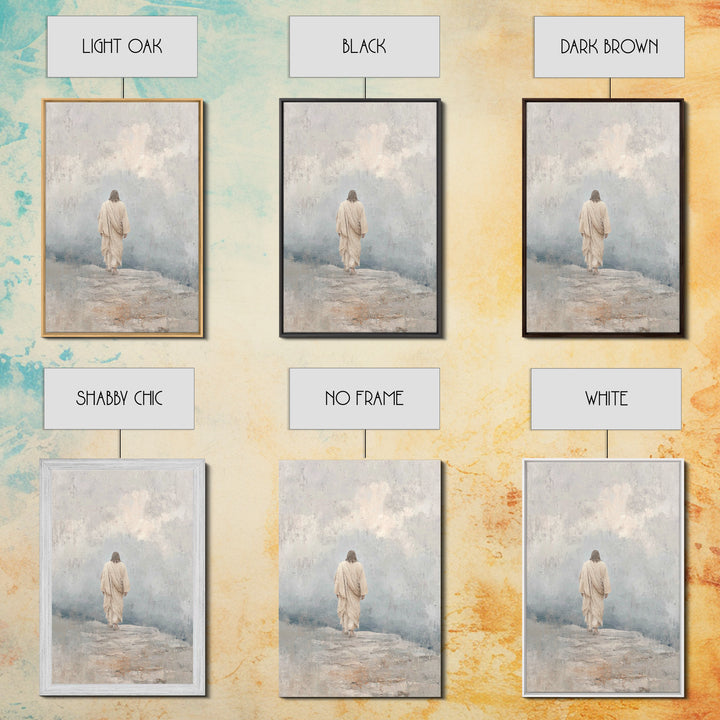 Path Of Mercy, Framed Canvas Print, Jesus Art Print, Christian Wall Art, Christian Paintings, Modern Christian Art, Christian Art Canvas