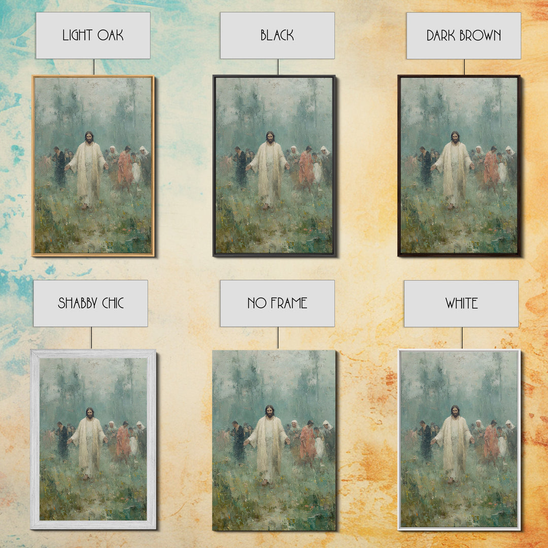 Among The People | Framed Canvas Print | Jesus Art Canvas | Christian Art | Christian Painting | Christian Gift Ideas | Christian Wall Art