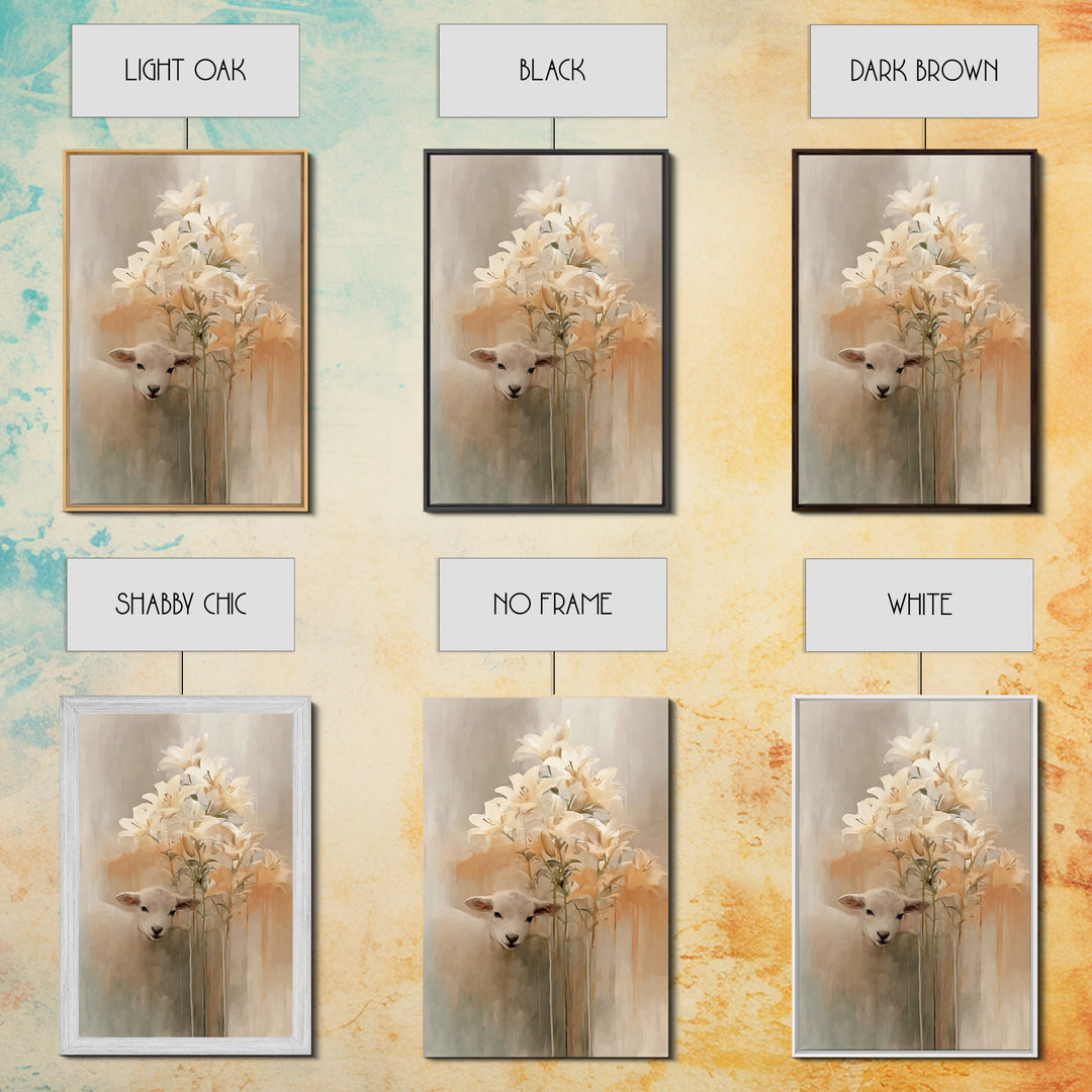 Gentle Bloom – Framed Canvas Print – Christian Wall Art – Christian Art Print – Minimalist Christian Art – Christian Decor – Christian Gift