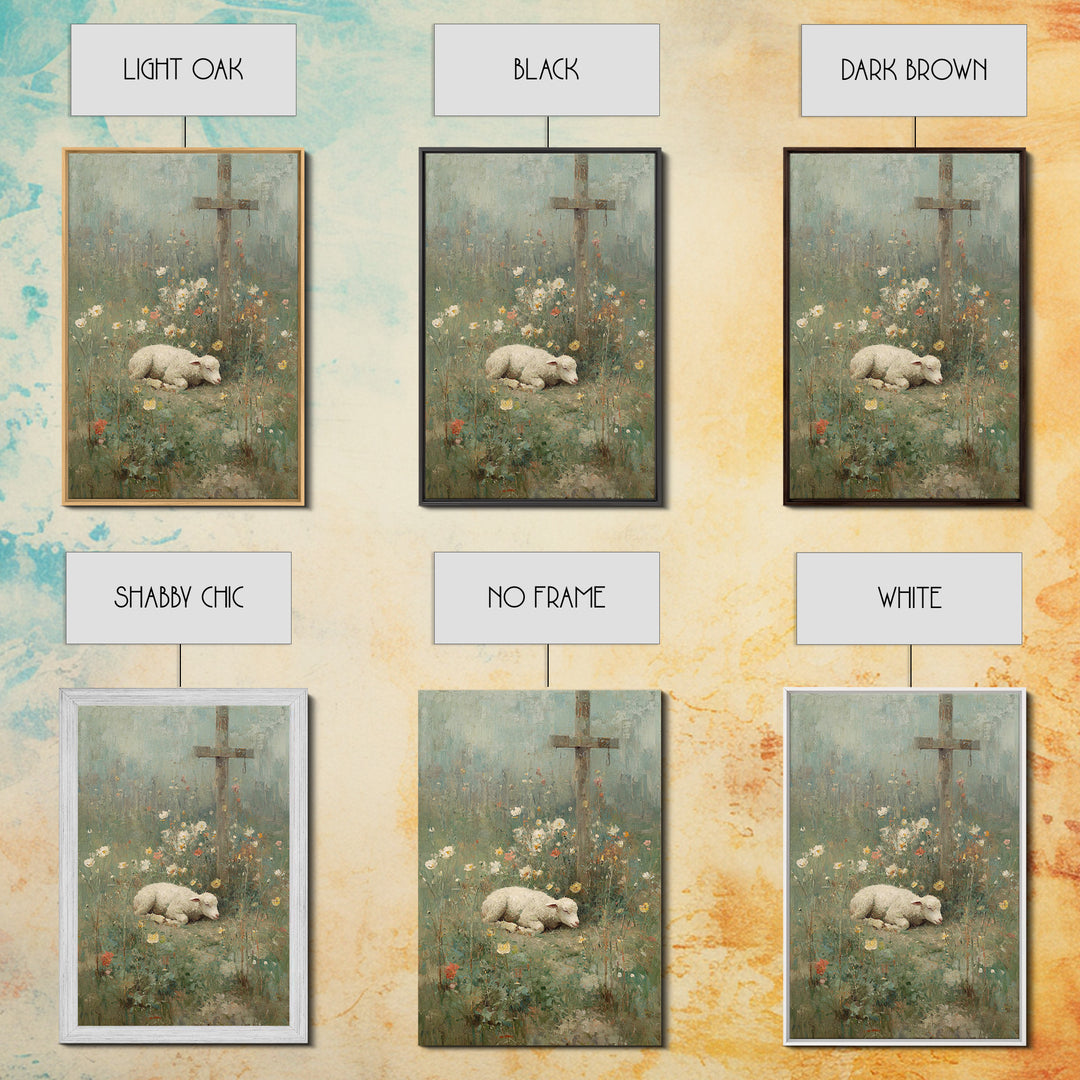 Sacred Meadow – Framed Canvas Print – Christian Wall Art – Vintage Christian Art – Christian Art Canvas – Christian Painting – Christian Gi