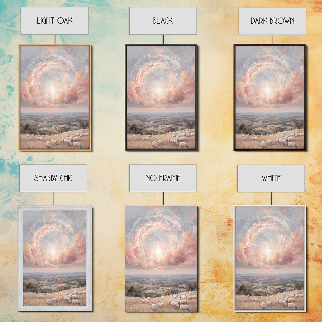 Glory In The Heights | Framed Canvas Print | Christian Wall Art | Christian Art Canvas | Christmas Art | Unique Christian Art