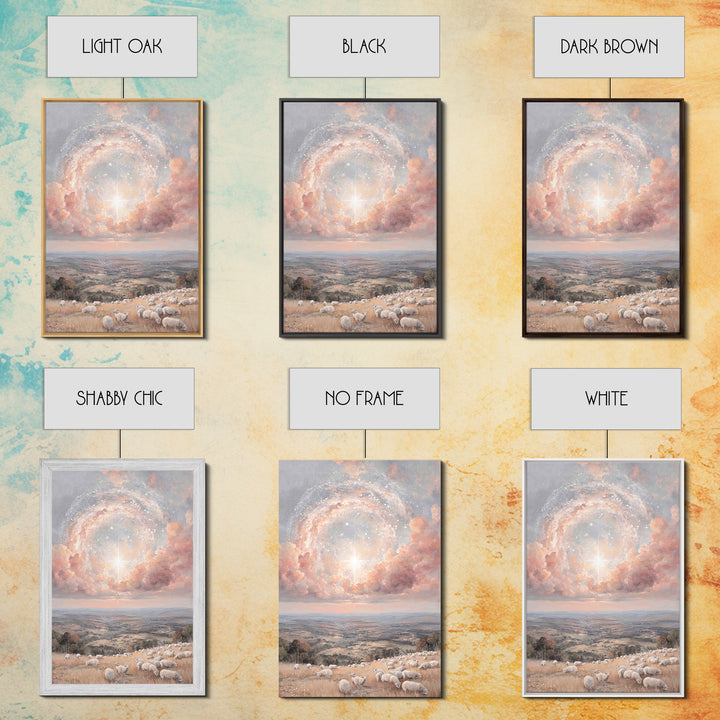 Glory In The Heights | Framed Canvas Print | Christian Wall Art | Christian Art Canvas | Christmas Art | Unique Christian Art