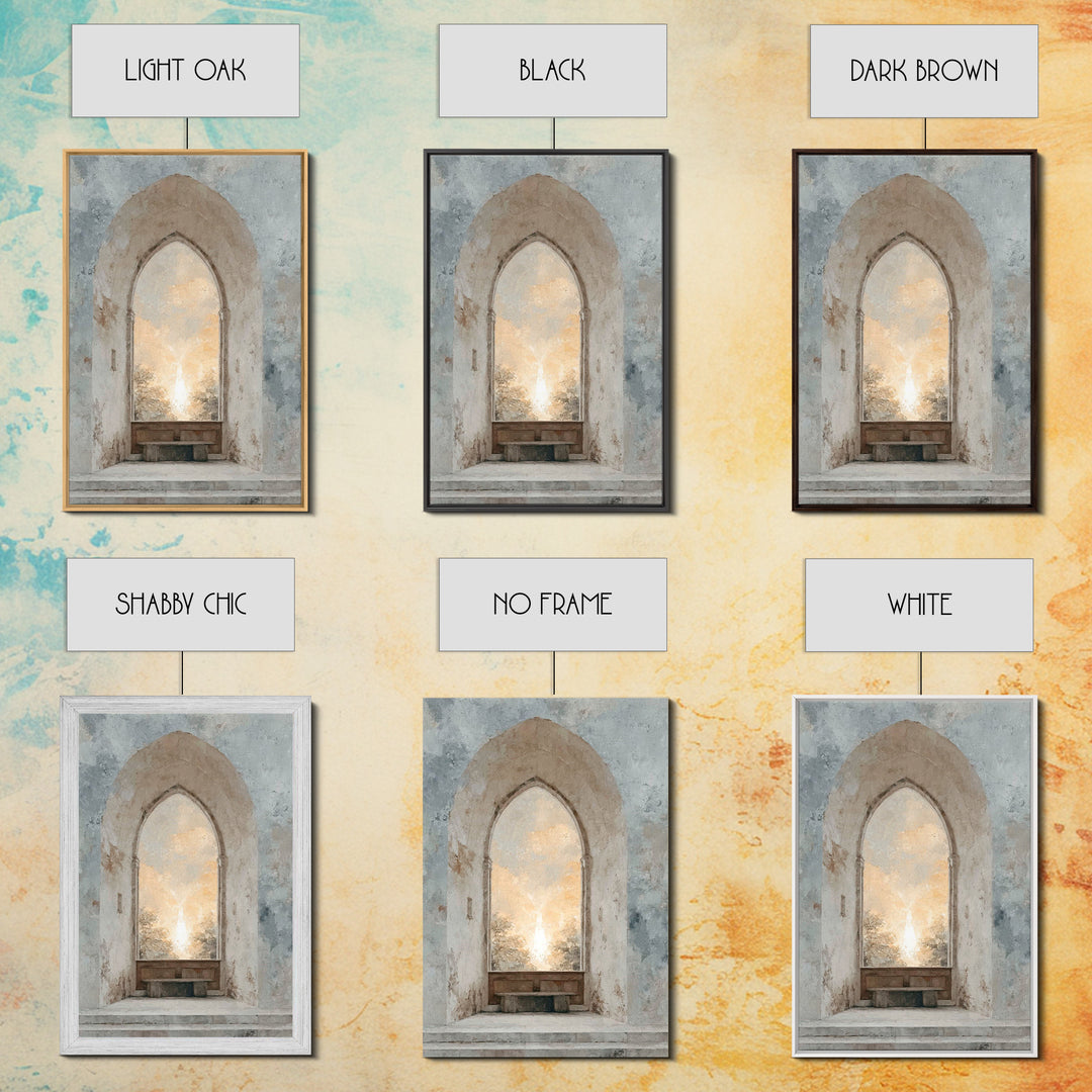 Sanctuary Glow – Framed Canvas Print – Christian Wall Art – Christian Art Printing – Christian Art Canvas – Abstract Christian Art – Christ