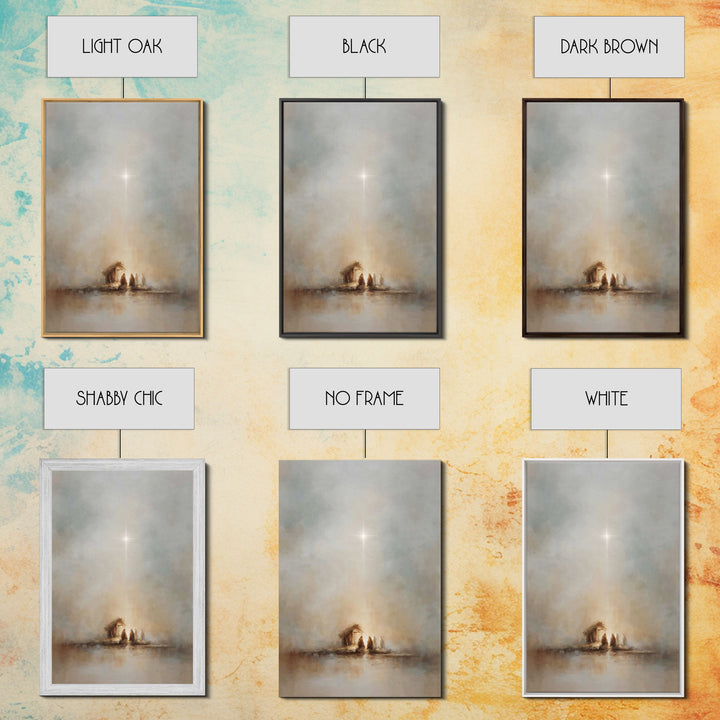 Bethlehem Star – Framed Canvas Print – Christmas Wall Art – Christian Art Canvas – Modern Christian Art – Jesus Christmas Art