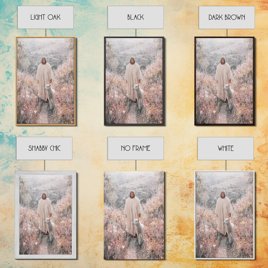 Garden of Light – Framed Canvas Print – Jesus Painting – Christian Wall Art – Christian Art Print – Christian Christmas Art