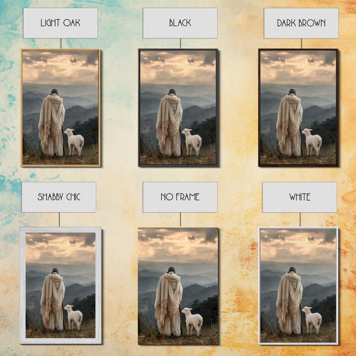 Hillside Reverence – Framed Canvas Print – Christian Wall Art – Christian Art Canvas – Jesus Painting – Moody Christian Art