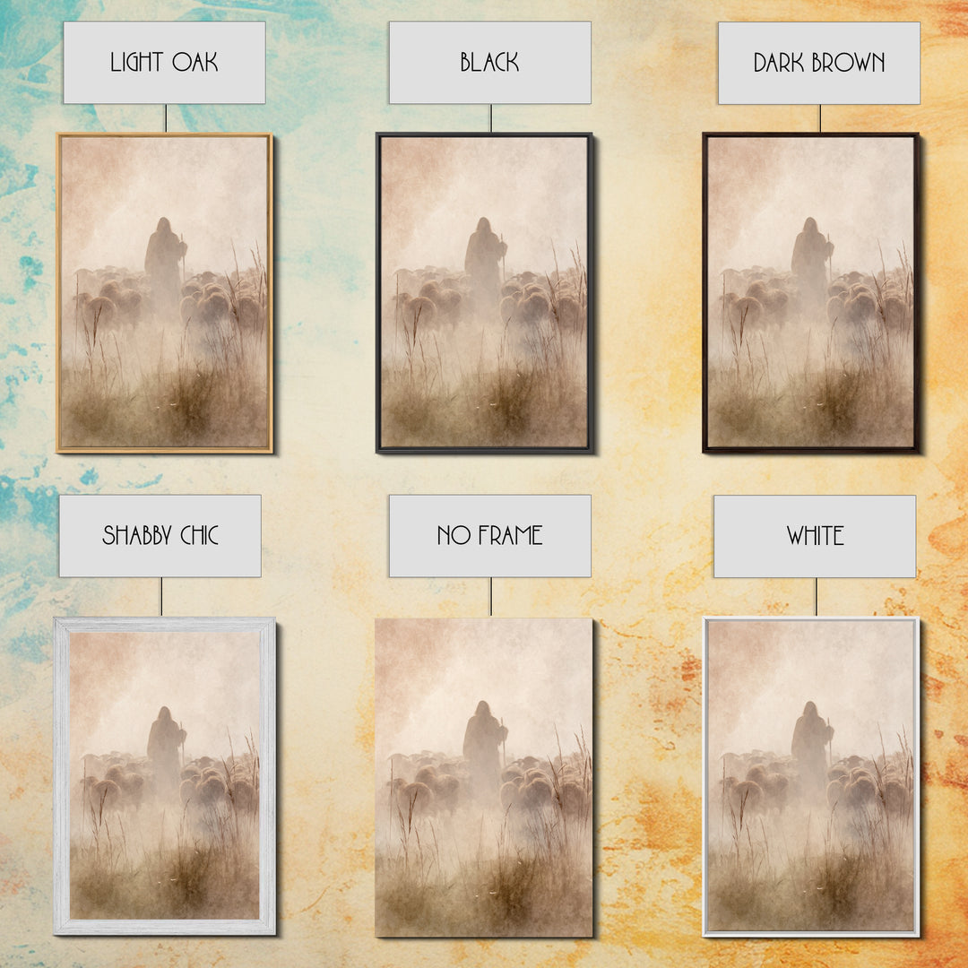 Quiet Flock | Framed Canvas Print | Subtle Christian Art | Christian Wall Art | Christian Art Canvas | Christian Painting | Christian Art G
