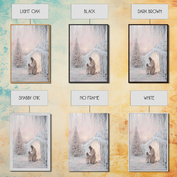 Heavenly Night Sky – Framed Canvas Print – Christian Christmas Art – Christian Art – Christian Art Canvas – Christian Wall Art – Jesus Pain