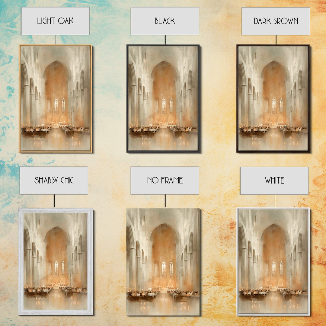 Cathedral Grace – Framed Canvas Print – Christian Art Canvas – Christian Wall Art – Christmas Art Work – Modern Christian Art