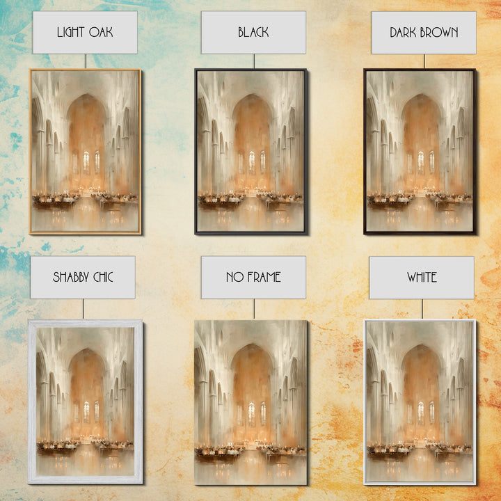 Cathedral Grace – Framed Canvas Print – Christian Art Canvas – Christian Wall Art – Christmas Art Work – Modern Christian Art