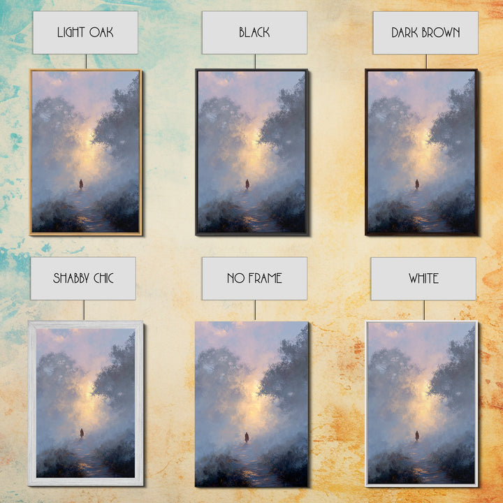 Dawn Path Wonder – Framed Canvas Print – Christian Wall Art – Christian Art Print – Modern Christian Painting – Jesus Canvas Art – Christia