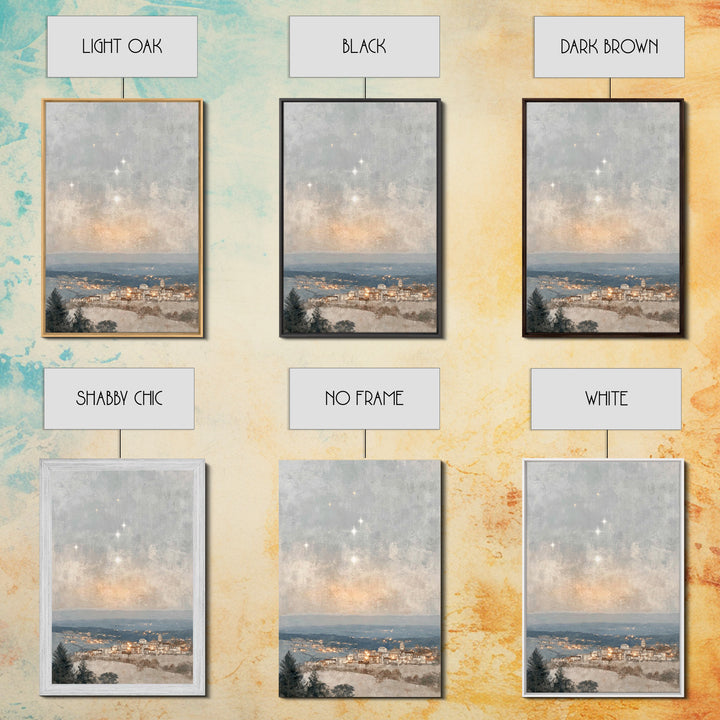 Holy Dawn – Framed Canvas Print – Christian Art Prints – Christmas Canvas Wall Art – Christian Wall Art – Subtle Christian Art