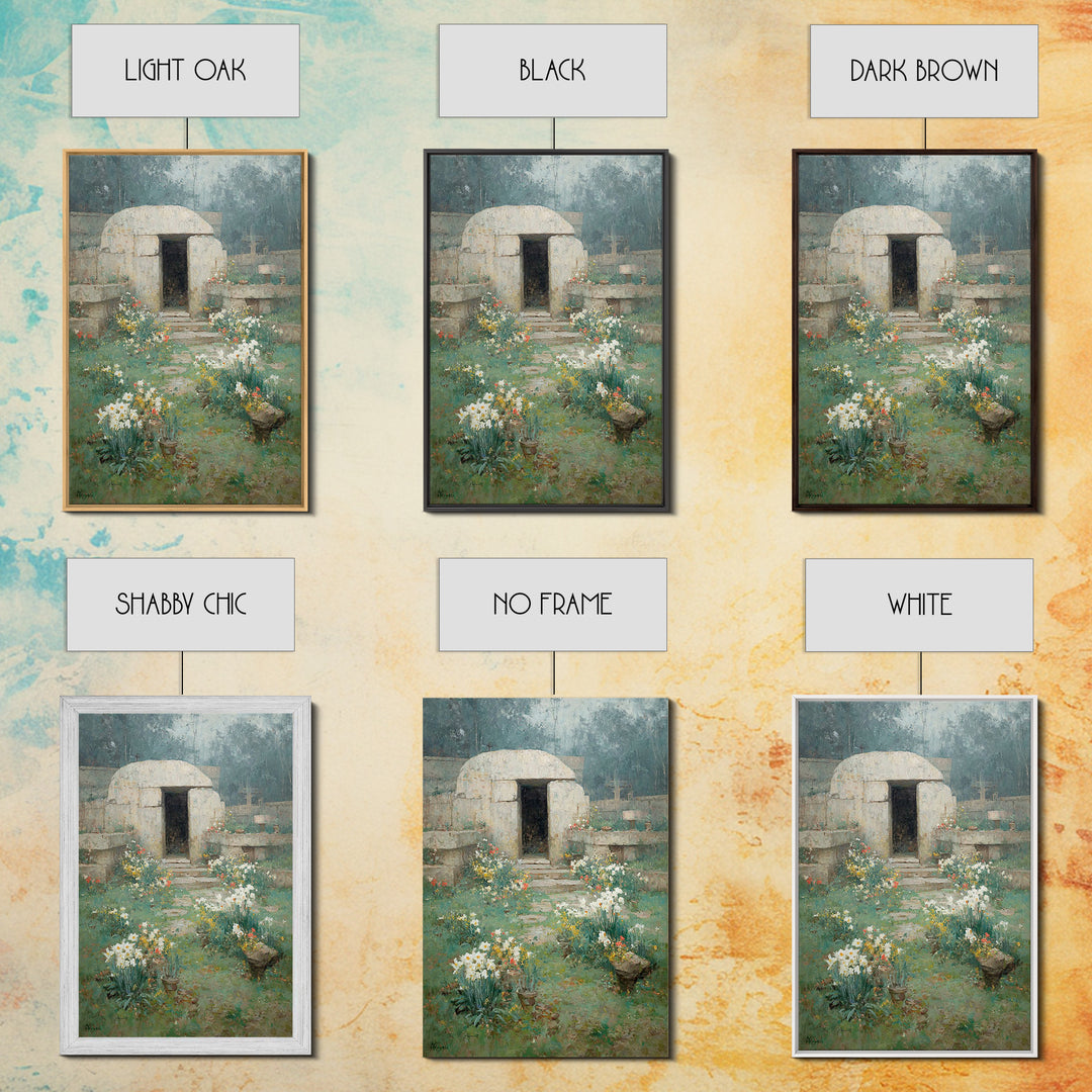Sanctuary Bloom, Framed Canvas Print, Christian Art Painting, Christian Wall Art, Jesus Canvas Art, Vintage Christian Art