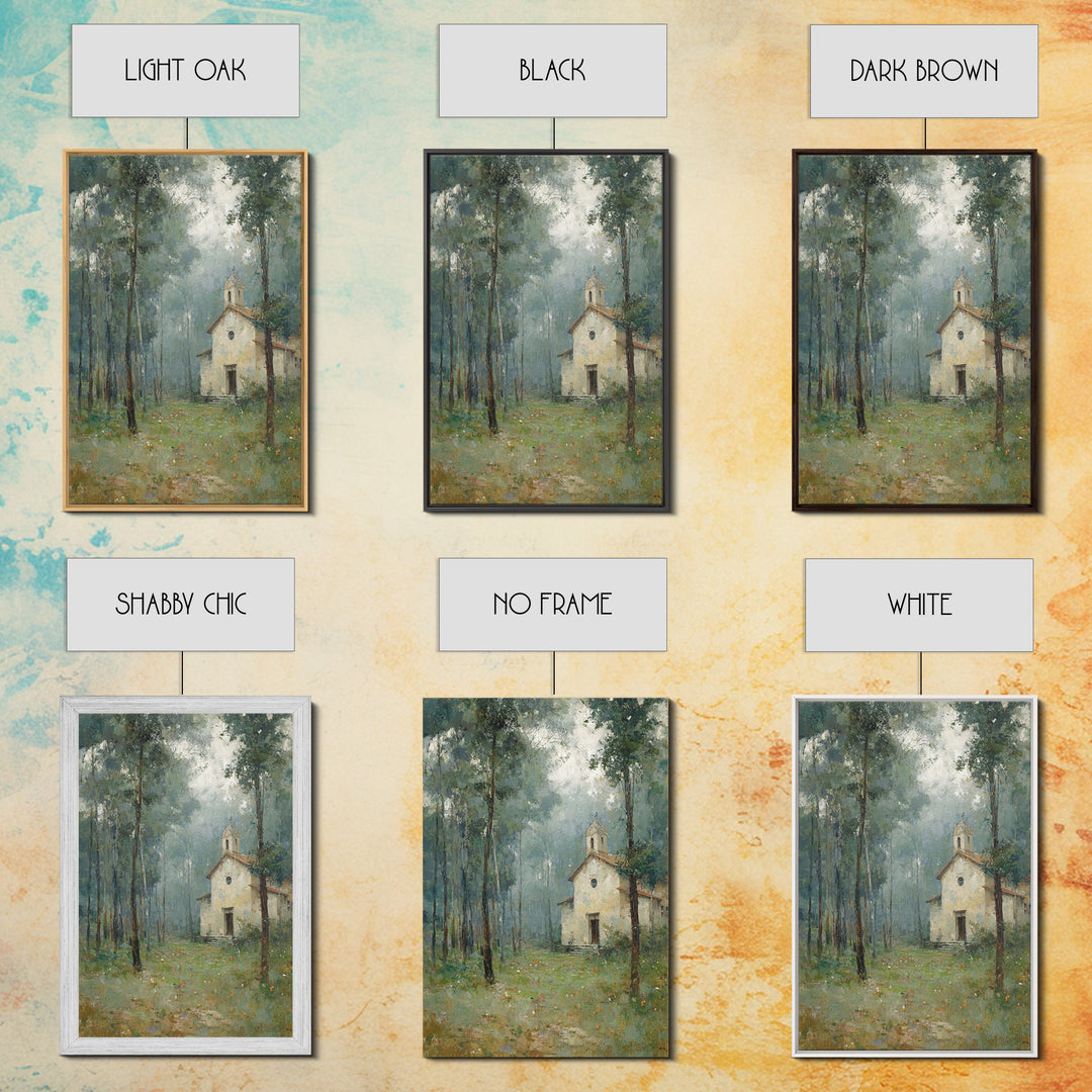 Silent Grove Sanctuary – Framed Canvas Print – Christian Wall Art – Christian Painting – Christian Art Canvas – Moody Christian Art – Chris