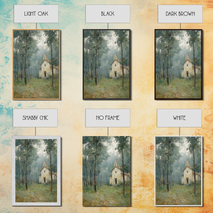 Silent Grove Sanctuary – Framed Canvas Print – Christian Wall Art – Christian Painting – Christian Art Canvas – Moody Christian Art – Chris